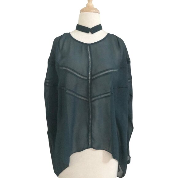 LAURA SIEGEL chiffon choker top NWT sz S - Picture 1 of 5